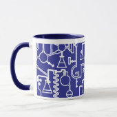 Abschluss-Tassen-Wissenschafts-Labrador kobalt Tasse (Links)