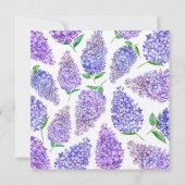Abschluss Tea Daughter Lila Lilacs Einladung (Rückseite)