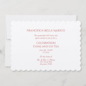 Abschluss Tea Daughter Pink Peonies Einladung (Rückseite)