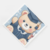 "Abschluss Teddy Bear Delight" Serviette (Ecke)