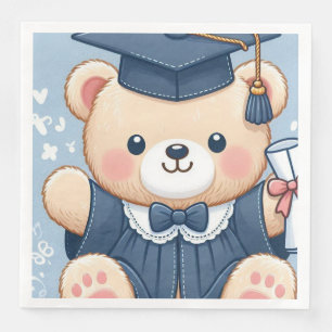 "Abschluss Teddy Bear Delight" Serviette