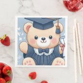 "Abschluss Teddy Bear Delight" Serviette (Beispiel)