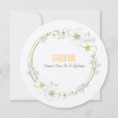 Abschluss Teetochter Weiße Blüten und Beeren Einladung (Vorderseite)