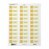 Abschluss Template Golden Yellow Formal Label (Vorne)