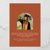 Abschluss Terracotta Rainbow Arch and Stars Folieneinladung (Rückseite)