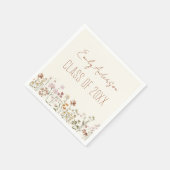 Abschluss Terracotta Wildblume Boho Grad Serviette (Ecke)