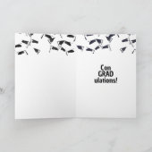 Abschluss-Text auf Schwarz inspiriert Karte (Innenseite)