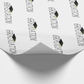 Abschluss Text mit Sockel Geschenkpapier (Ecke)