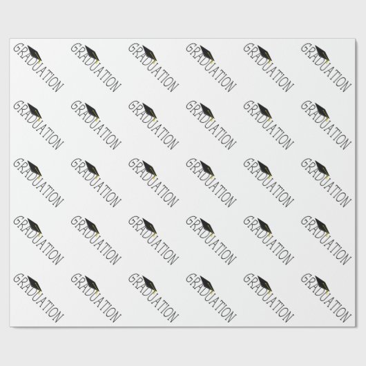 Abschluss Text mit Sockel Geschenkpapier (Flach)