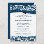 Abschluss-Textmuster mit Zeilenumbruch Einladung (Vorne/Hinten)