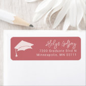 Abschluss Thema Grad Cap Doodle Blush Pink (Insitu)