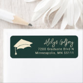 Abschluss Thema Grad Cap Doodle Green (Insitu)