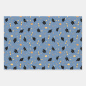 Abschluss Thema mit Cap, Diplom, Balloons Blue Geschenkpapier Set (Vorderseite 2)