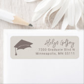 Abschluss Theme Grad Cap Doodle Sand Beige (Insitu)