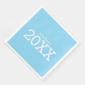 Abschluss Theme Light Blue Paper Napkin Serviette (Ecke)