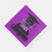 Abschluss Theme Violet Paper Napkin Serviette (Ecke)