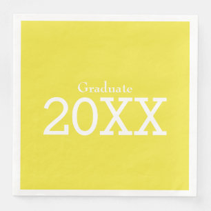 Abschluss Theme Yellow Paper Napkin Serviette