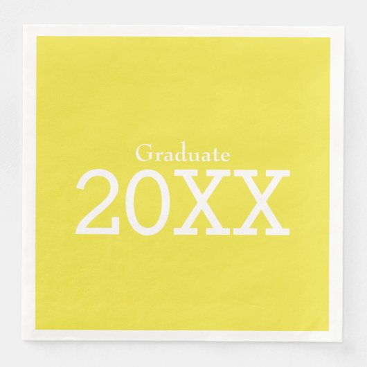 Abschluss Theme Yellow Paper Napkin Serviette (Vorderseite)