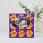 Abschluss Tiger Paw Prints - SRF Einladung (Stehend Vorderseite)