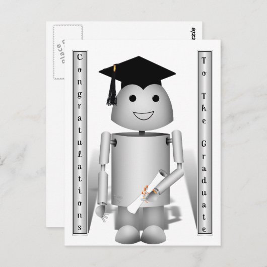 Abschluss Time für Robo-x9! Postkarte (Vorne/Hinten)