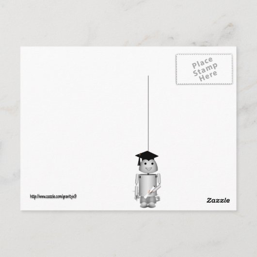 Abschluss Time für Robo-x9! Postkarte (Rückseite)