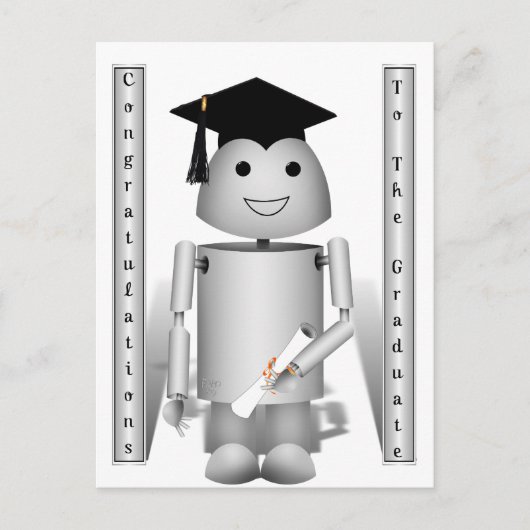 Abschluss Time für Robo-x9! Postkarte (Vorderseite)