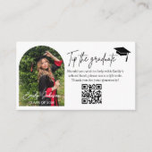 Abschluss-Tipp-Karte QR-Code-Geschenk Begleitkarte (Vorderseite)