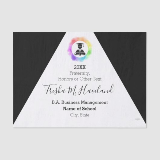 Abschluss Tissue Paper Black and White HAMbyWG Seidenpapier (Vorderseite)