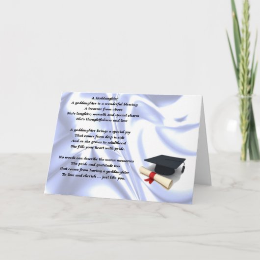 Abschluss-Tochter-Gedicht Karte (Vorderseite)