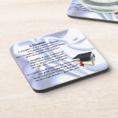 Abschluss - Tochter-Gedicht-Untersetzer Getränkeuntersetzer (Linke Seite)