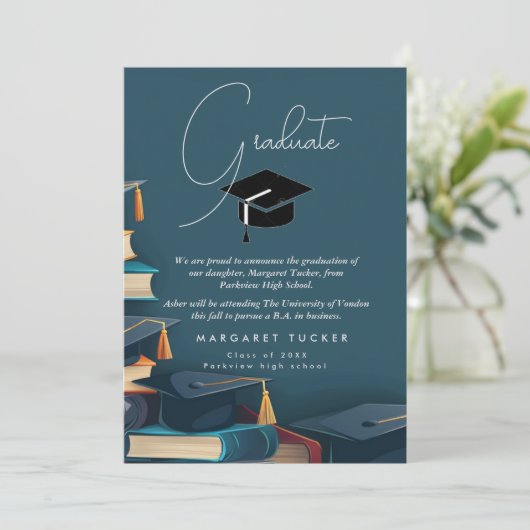 Abschluss Tochter I Cap Ankündigung (Stehend Vorderseite)