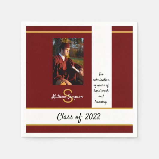 Abschluss Traditionelle dunkelrote Neapel Serviette (Vorderseite)