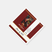 Abschluss Traditionelle dunkelrote Neapel Serviette (Ecke)