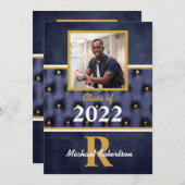 Abschluss Traditionelle Goldmedaille Einladung (Vorne/Hinten)