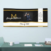 Abschluss Traditionelles Schwarz Banner (Messe)