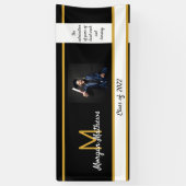 Abschluss Traditionelles Schwarz Banner (Vertikal)