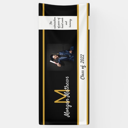 Abschluss Traditionelles Schwarz Banner (Vertikal)