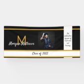 Abschluss Traditionelles Schwarz Banner (Horizontal)