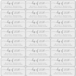 Abschluss Transparente Rücksendeadressen-Aufkleber Aufkleber