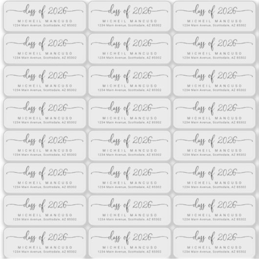 Abschluss Transparente Rücksendeadressen-Aufkleber Aufkleber (Vorderseite)