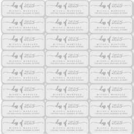 Abschluss Transparente Rücksendeadressen-Aufkleber Aufkleber