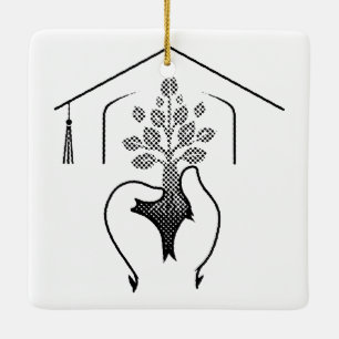 Abschluss: Träume in einem kraftvollen Slogan Keramikornament