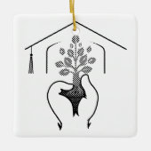 Abschluss: Träume in einem kraftvollen Slogan Keramikornament (Vorderseite)