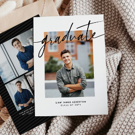 Abschluss trendy moderne Schrift Foto Abschlussfei Ankündigung