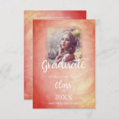 Abschluss Trendy Orange Metal Effect Textur (Vorne/Hinten)