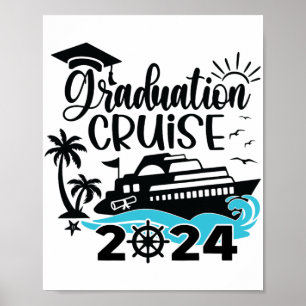 Abschluss Trip Cruise 2024 Schifffahrt Party Kreuz Poster