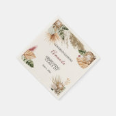 Abschluss Tropical Pompas Grass Banana Blätter Serviette (Ecke)