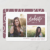 ABSCHLUSS TWIN FOTO MIT ARBEITSFOTOGRAFIEN ANKÜNDIGUNG (Vorne/Hinten)