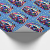 Abschluss Typ mit Lieferwagen LKW kundenspezifisch Geschenkpapier (Ecke)