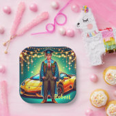 Abschluss Typ mit Schnellfahrzeug Pappteller (Party)